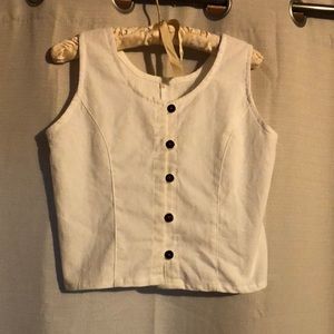 Cute 8 panel button up the front vest